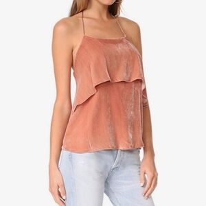 Alice + Olivia Marybeth velvet halter top